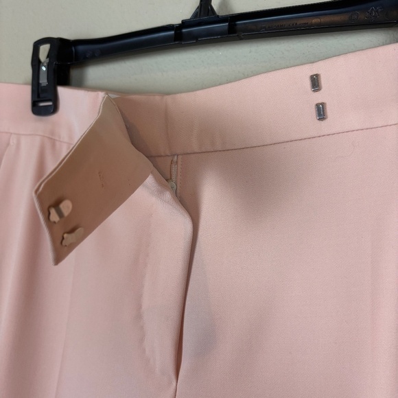 MaxMara Peach Dress Pants w/ Hidden Zipper, Button, and Eye/Hook Closure - Picture 4 of 14